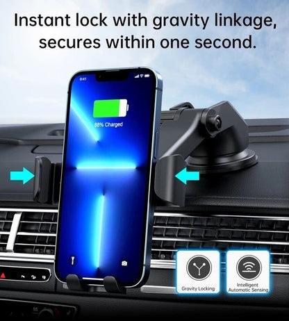 CHOETECH T203-F 15W Gravity Car Charger Mount – Dashboard & Windshield