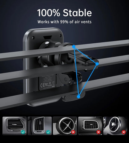 CHOETECH T206-F 15W Magnetic Car Charger Mount – Air Vent Phone Holder