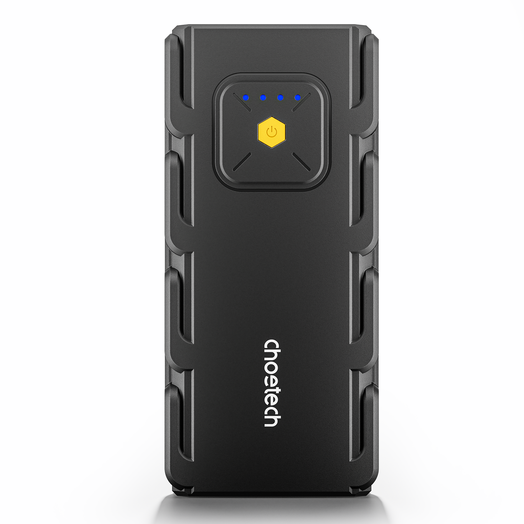 CHOETECH jump starter connected to a car battery