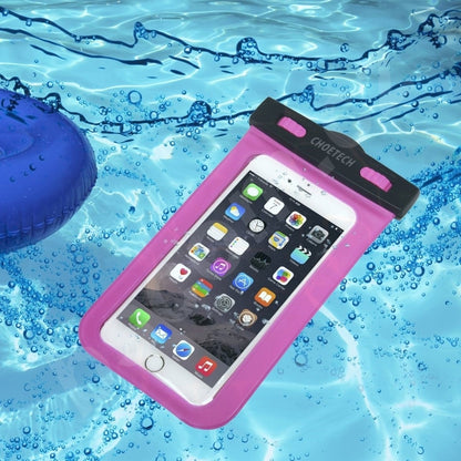 CHOETECH Universal Waterproof Phone Pouch (Up to 8-Inch Pink)