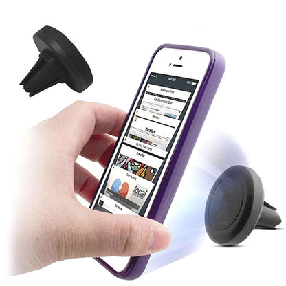 Silver Magnetic Air Vent Phone Mount for Cars - Secure & Convenient - AutoTech