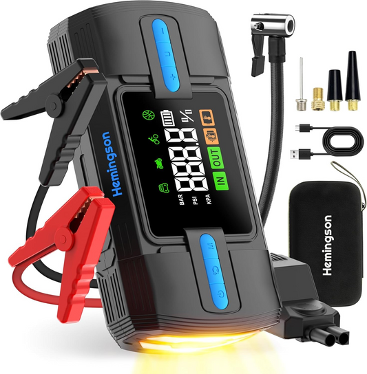 Hemingson 3000A car jump starter with air compressor