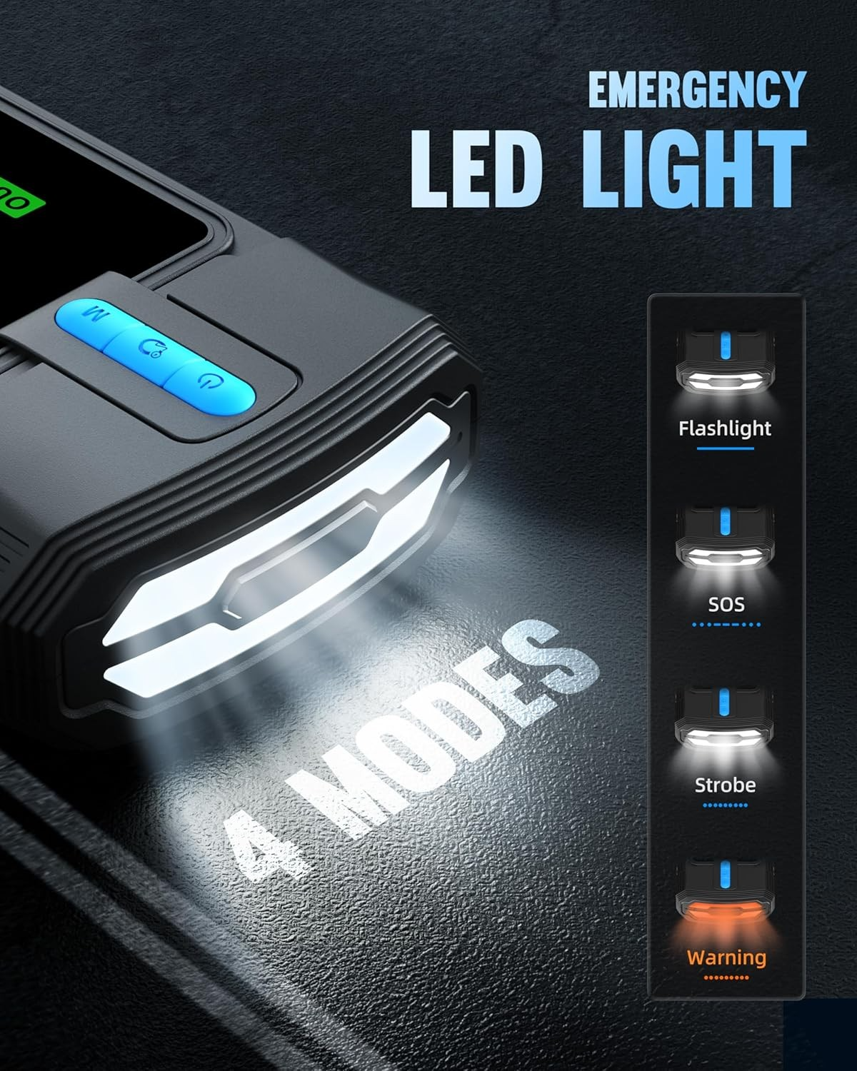 Hemingson jump starter LED light