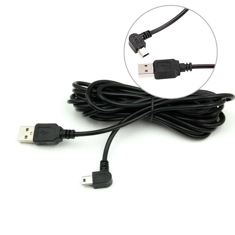 Dash Cam Mini USB Right Angle Charging Cable 3.5m