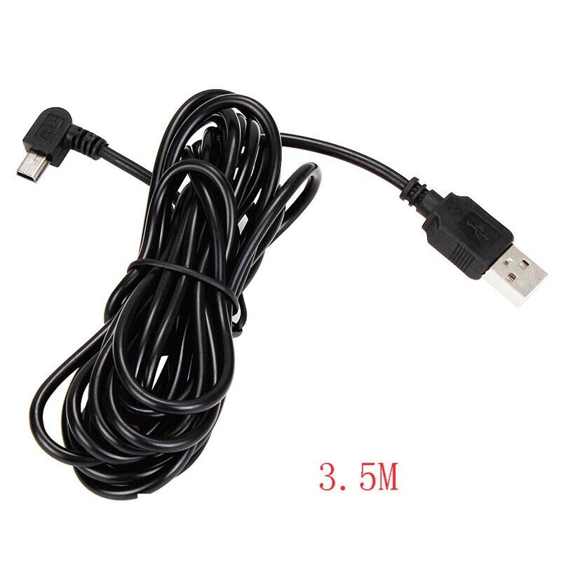 Dash Cam Mini USB Right Angle Charging Cable 3.5m