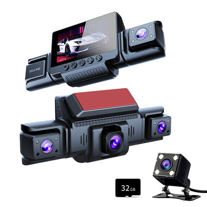 4-Channel 360° Panoramic Dash Cam – 1080P HD with Night Vision & 32GB Card