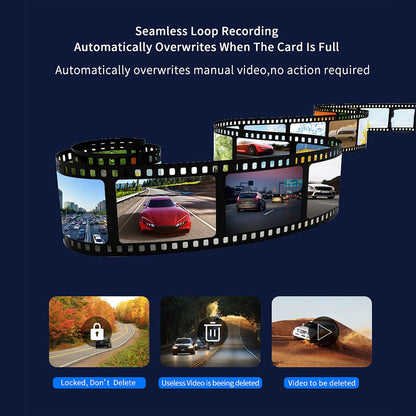 4K and 2.5K Dual Dash Cam with WiFi GPS, Front and Rear, 32GB Card