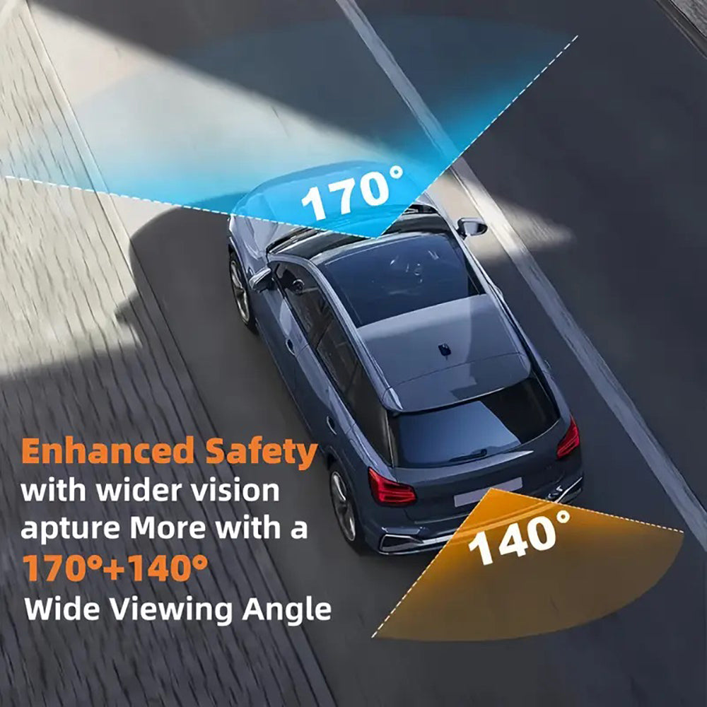 4K WiFi Dual Dash Cam – Front & Rear Night Vision with App Control & 32GB Card
