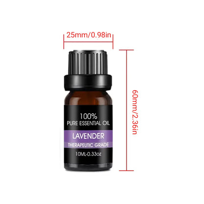 Essential Oil Set 6 Bottles Plant Aromatherapy Oils Natural Scent for Diffuser