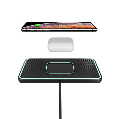 15W Wireless Car Charger Pad – For iPhone, AirPods & More | Anti-Slip