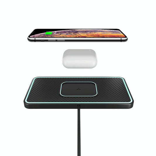 15W Wireless Car Charger Pad – For iPhone, AirPods & More | Anti-Slip