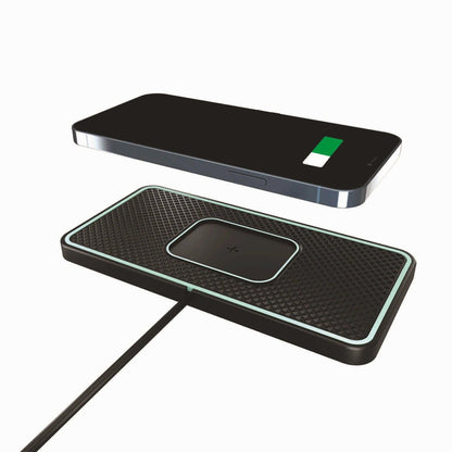 15W Wireless Car Charger Pad – For iPhone, AirPods & More | Anti-Slip
