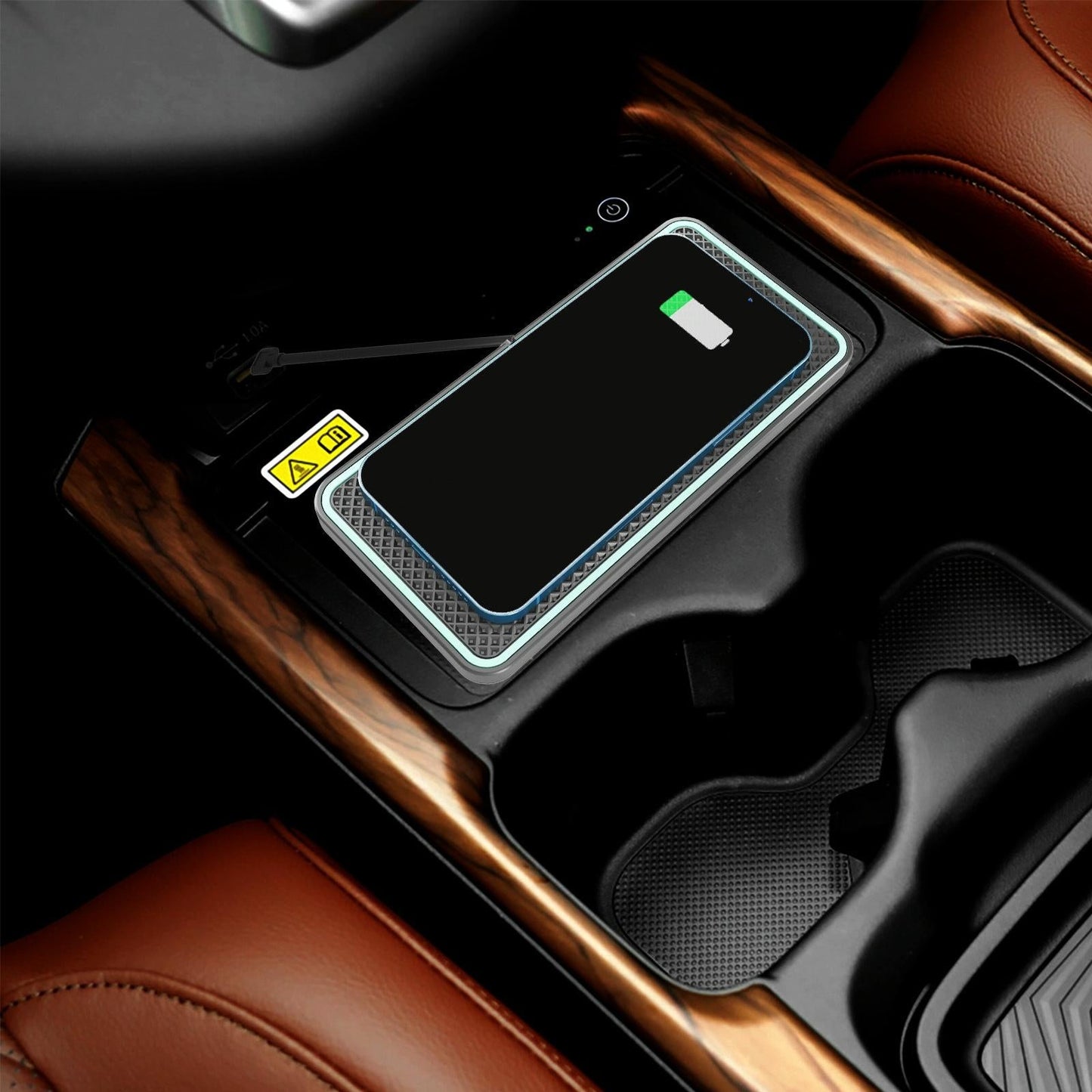 15W Wireless Car Charger Pad – For iPhone, AirPods & More | Anti-Slip