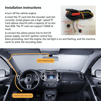 HD Night Vision Car Dash Cam | 4K WiFi Recording - DriveGuard