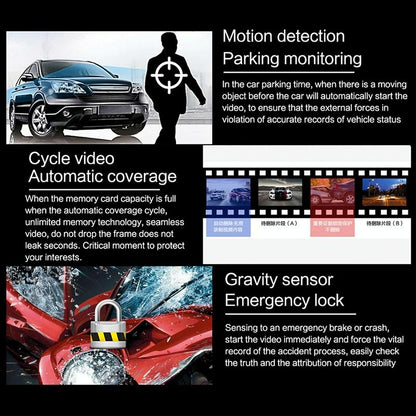 Q50 Dual Dash Cam 1080P HD Night Vision Front & Rear Camera