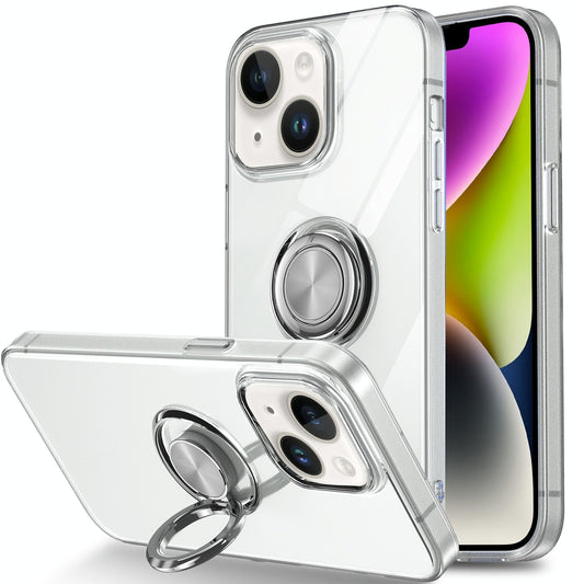 iPhone 15 Ring Holder Case – Slim TPU Protective Cover with 360° Stand