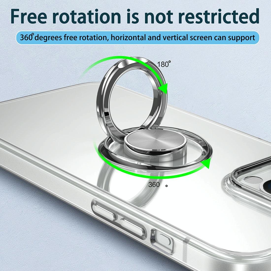 iPhone 15 Ring Holder Case – Slim TPU Protective Cover with 360° Stand
