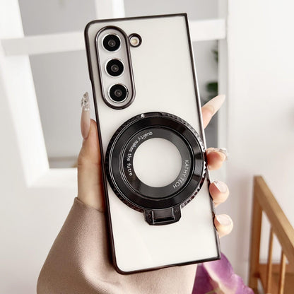 Shockproof MagSafe Rotating Case for Samsung Galaxy Z Fold4 – Silver