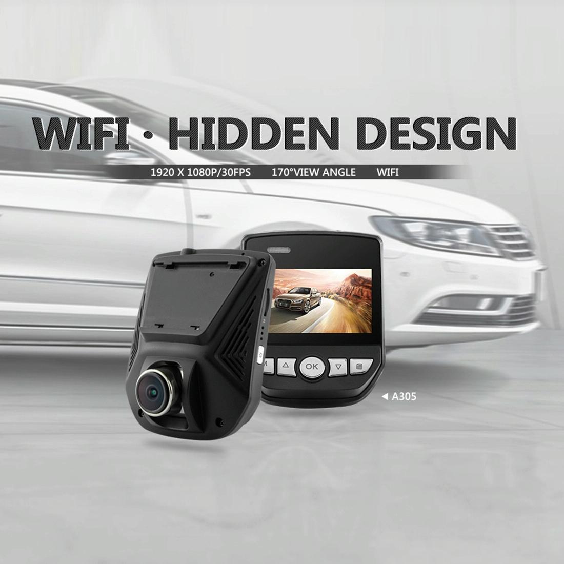A305 Full HD 1080P Dash Cam | WiFi, 170° Wide Angle, G-Sensor