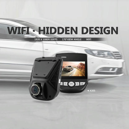 A305 Full HD 1080P Dash Cam | WiFi, 170° Wide Angle, G-Sensor