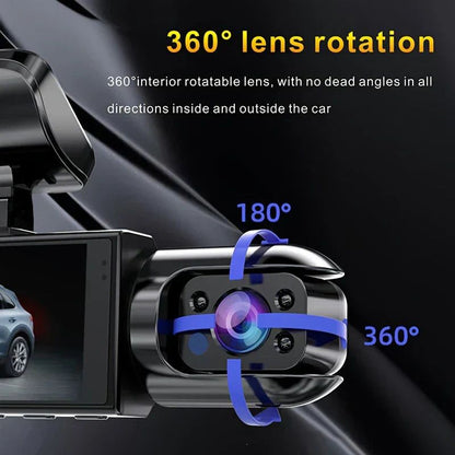 1080P WiFi Dual Lens Dash Cam, Front and Rear Car DVR