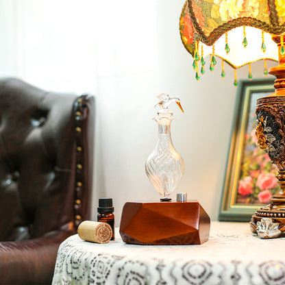 Diamond Bird Nebulising Diffuser, Waterless, Glass and Wood