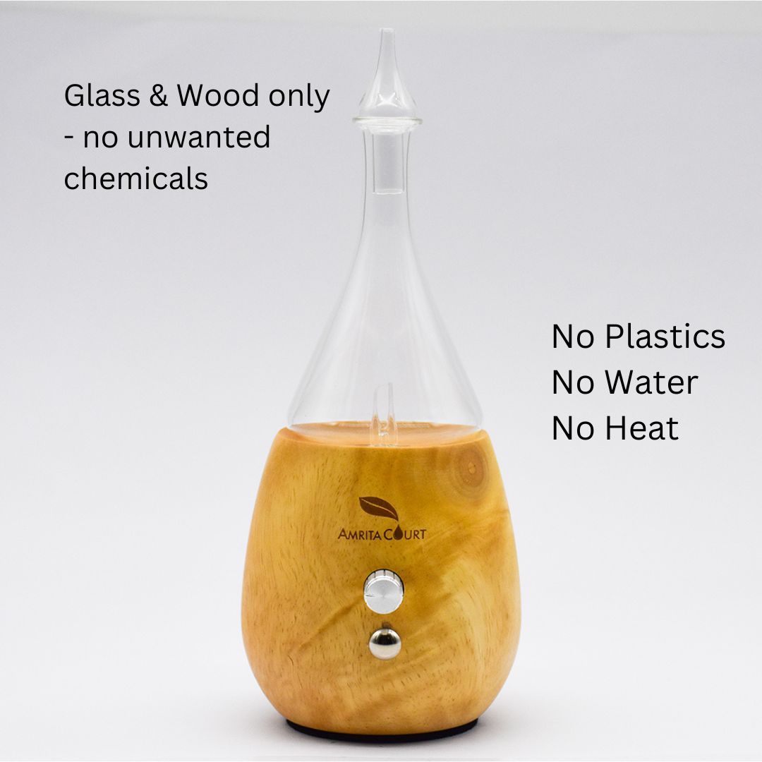 Celeste Nebulising Diffuser, Waterless, Glass and Wood