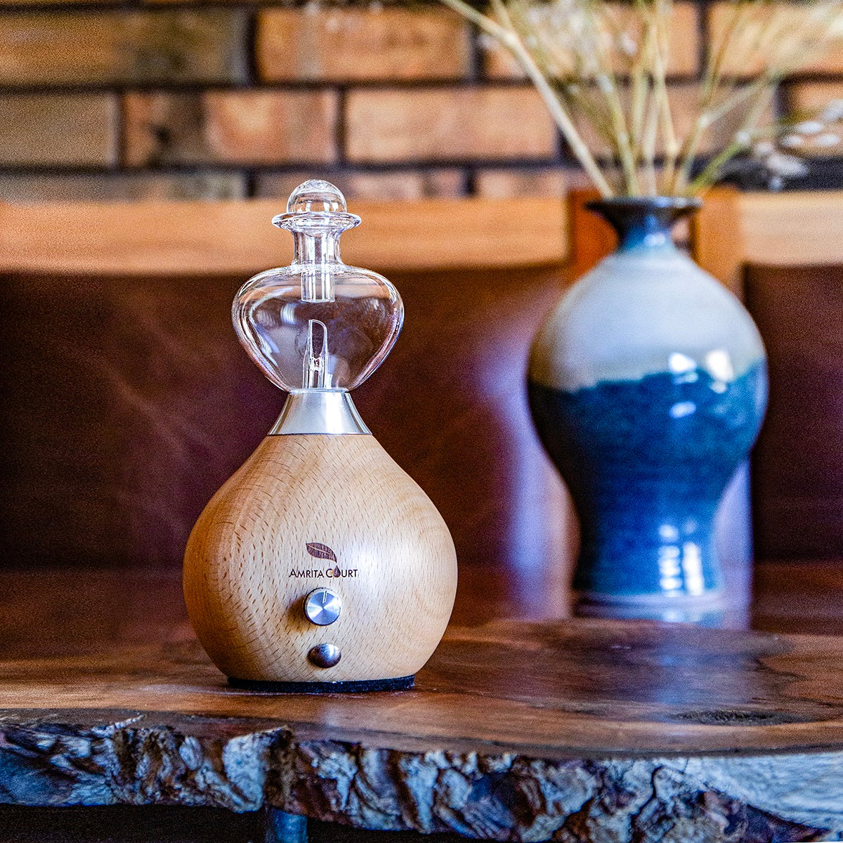 Hour Glass Nebulising Diffuser, Wood, Waterless