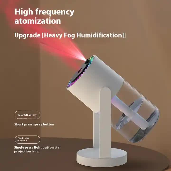 White Starry Sky Humidifier – USB Ultrasonic Mist Diffuser for Car & Home