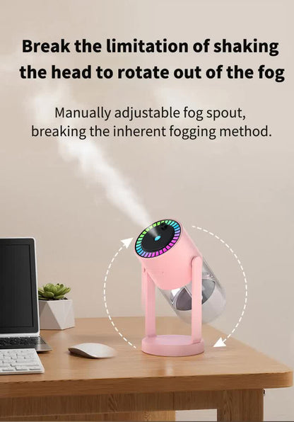 Pink Starry Sky Humidifier – USB Ultrasonic Mist Diffuser for Car & Home