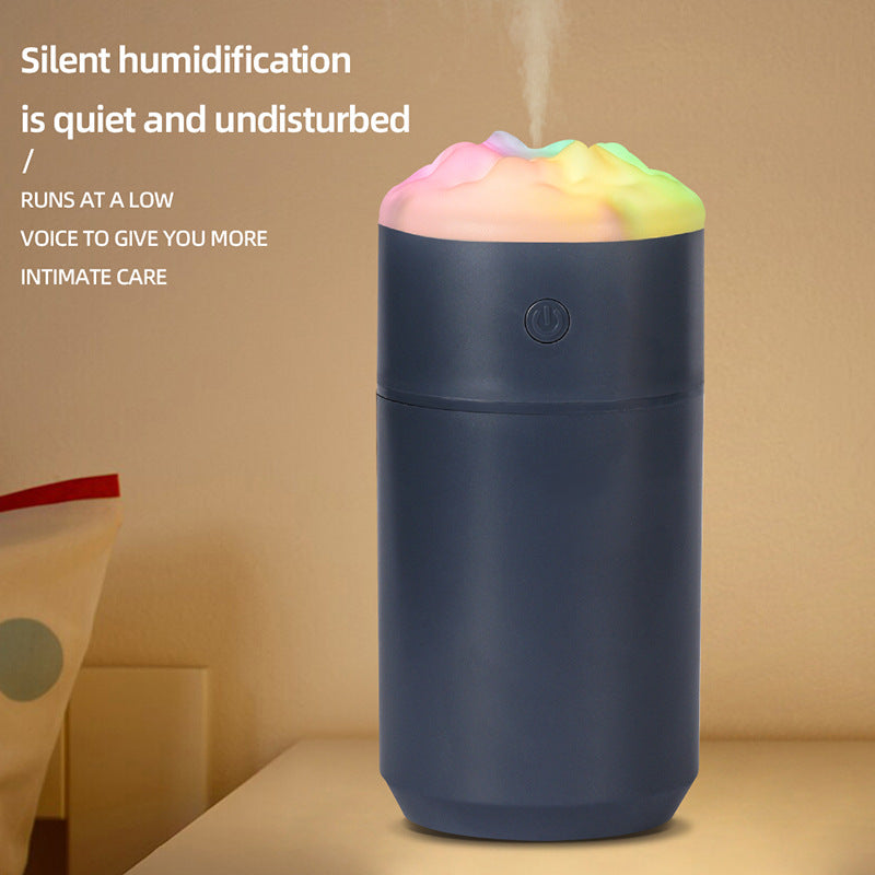 Portable 350ML LED Desk Humidifier – Silent Cool Mist with Colorful Lights for Home, Office & Car