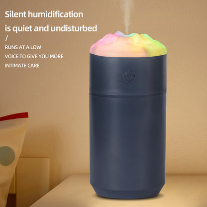 Portable 350ML LED Desk Humidifier – Silent Cool Mist with Colorful Lights for Home, Office & Car