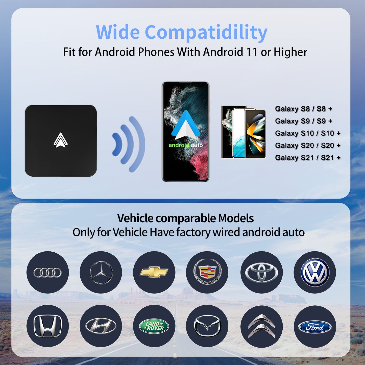 Wireless Android Auto Adapter | Bluetooth 5.0 & 5G WiFi - AutoTech