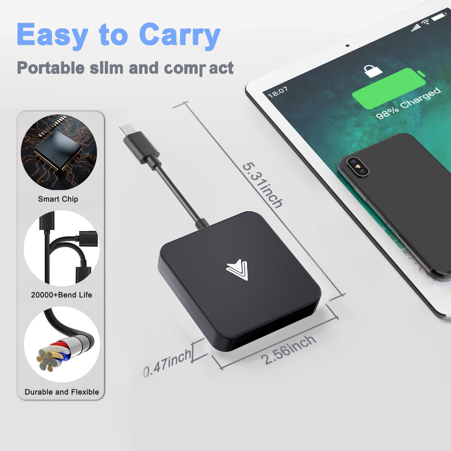 Wireless Android Auto Adapter | Bluetooth 5.0 & 5G WiFi - AutoTech