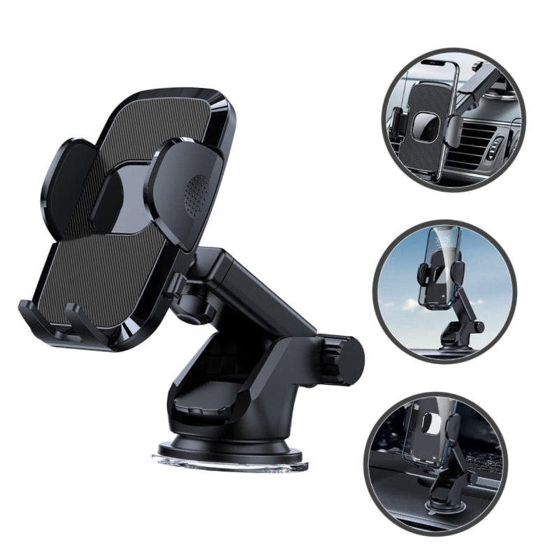 360° Adjustable Car Phone Holder – Dashboard & Air Vent Mount | Universal Fit (S161+CF26)