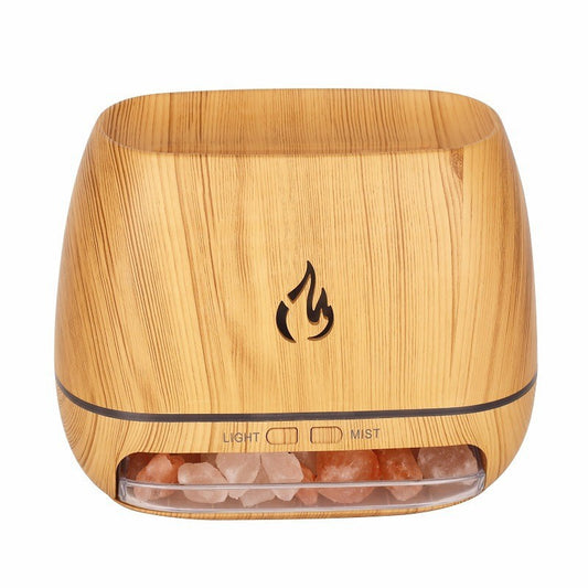 Himalayan Salt Flame Aroma Diffuser – 250ml Ultrasonic Mist with LED