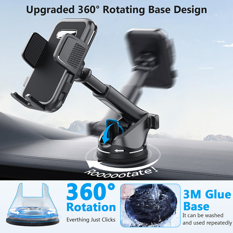 ML-239 Adjustable Car Phone Holder – Universal Suction Mount for Dashboard & Windscreen