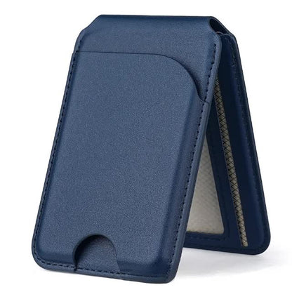 iPhone MagSafe Wallet - Dark Blue PU Leather Card Holder