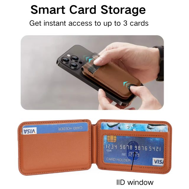 iPhone MagSafe Wallet | PU Leather Card Holder - TechGear