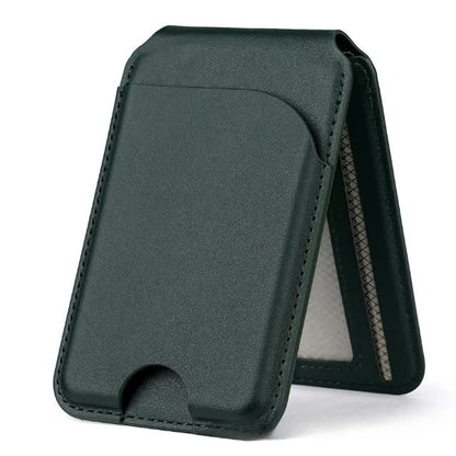 iPhone MagSafe Wallet - Dark Green PU Leather Card Holder