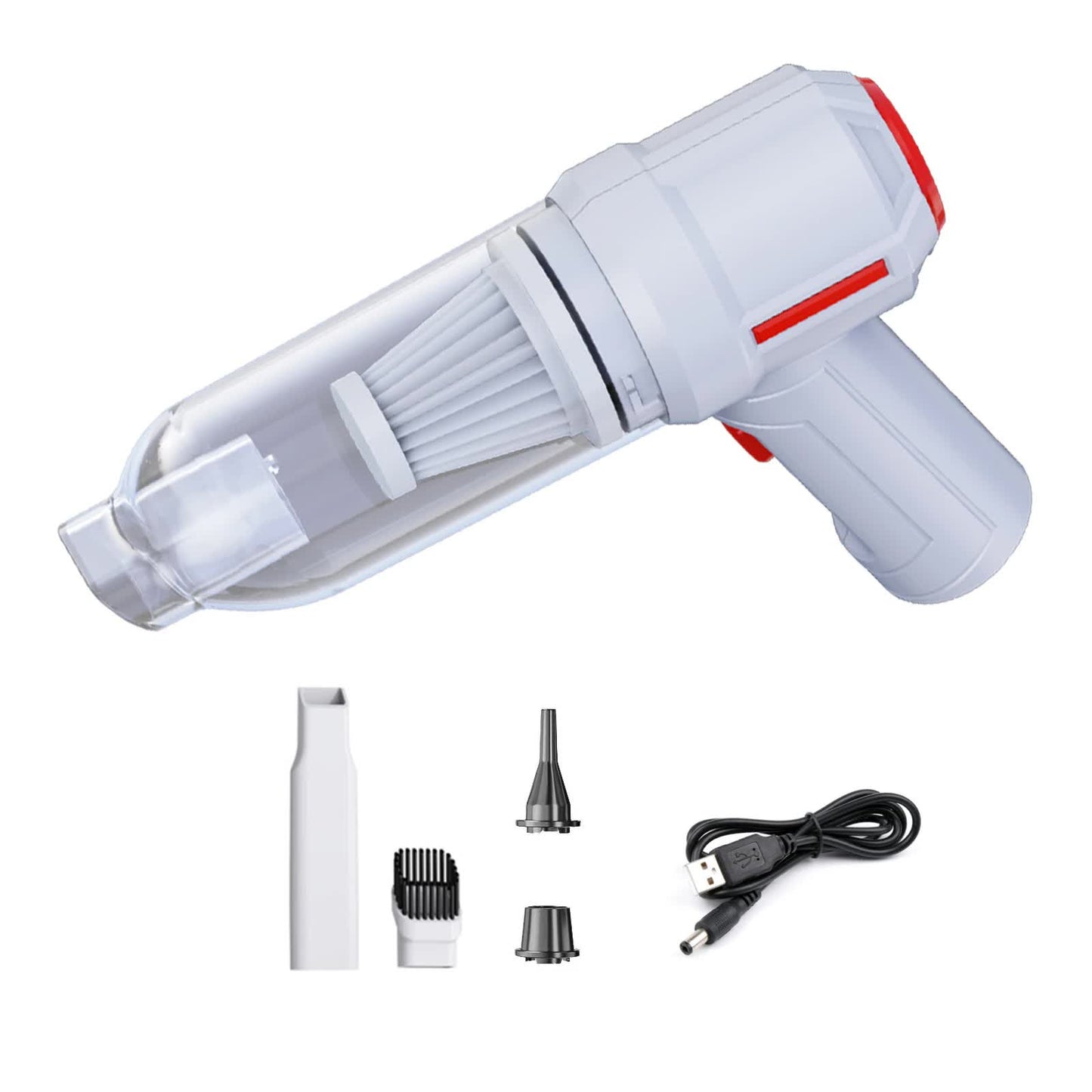 3-in-1 Vacuum Cleaner | Blowing, Suction, Dust Extraction | USB Rechargeable - TechClean