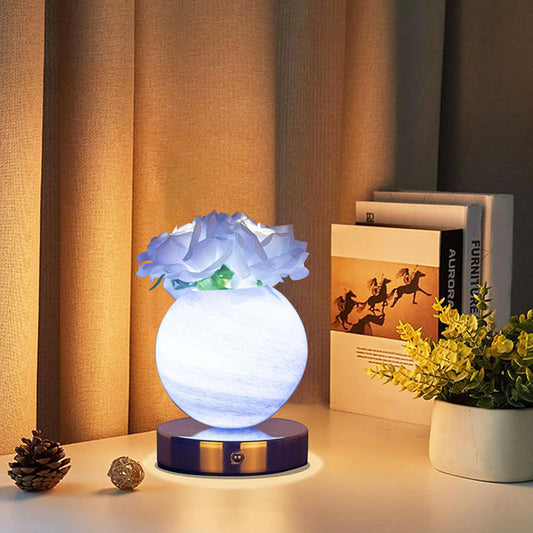Blue Dreamy Rose Planet Lamp | 3-Colour Touch Dimming | Elegant Decor Gift