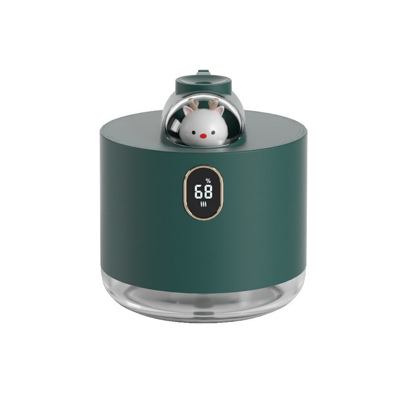 Green Astronaut Humidifier with LED Night Light, Whisper Quiet for Bedroom