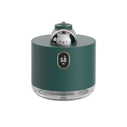 Green Astronaut Humidifier with LED Night Light, Whisper Quiet for Bedroom