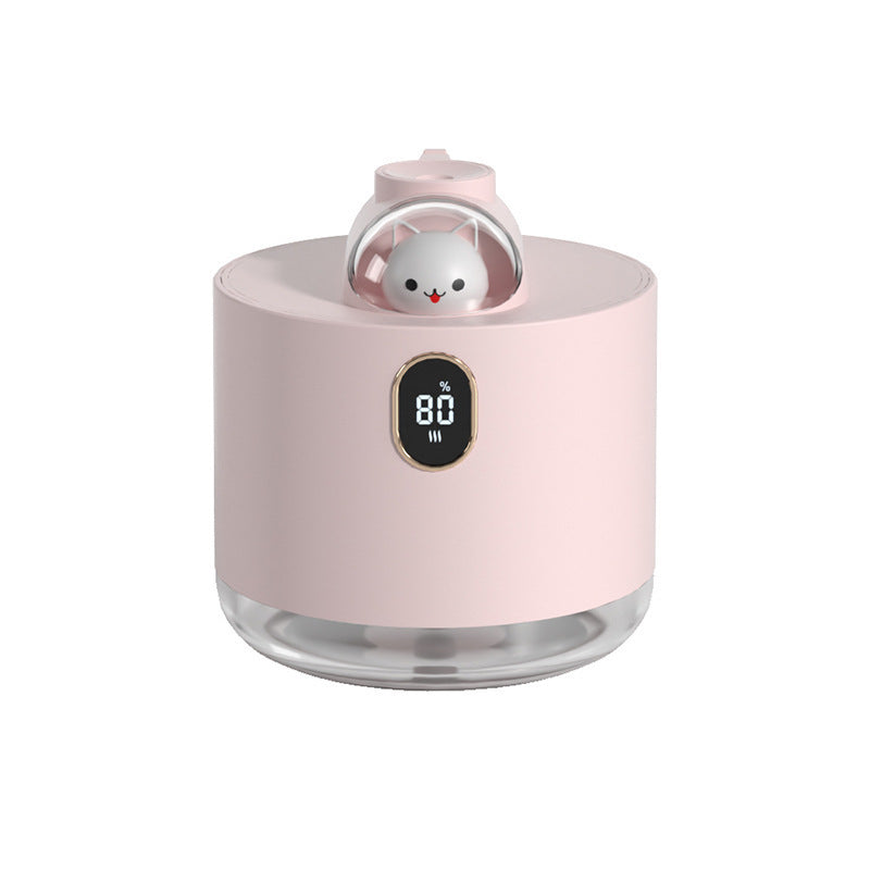 Pink Astronaut Humidifier with LED Night Light, Whisper Quiet for Bedroom