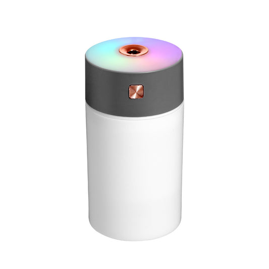 Grey 300ml USB Air Humidifier – Mini Quiet Cool Mist with LED Night Light for Bedroom, Office & Car