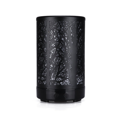 Forest Design Aroma Diffuser 100ml, Black Iron, 7 Colour LED