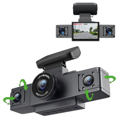 3 Inch HD 1080P Dash Cam, Front, Rear and Left Recording