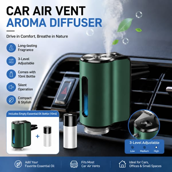 Green car vent aroma diffuser