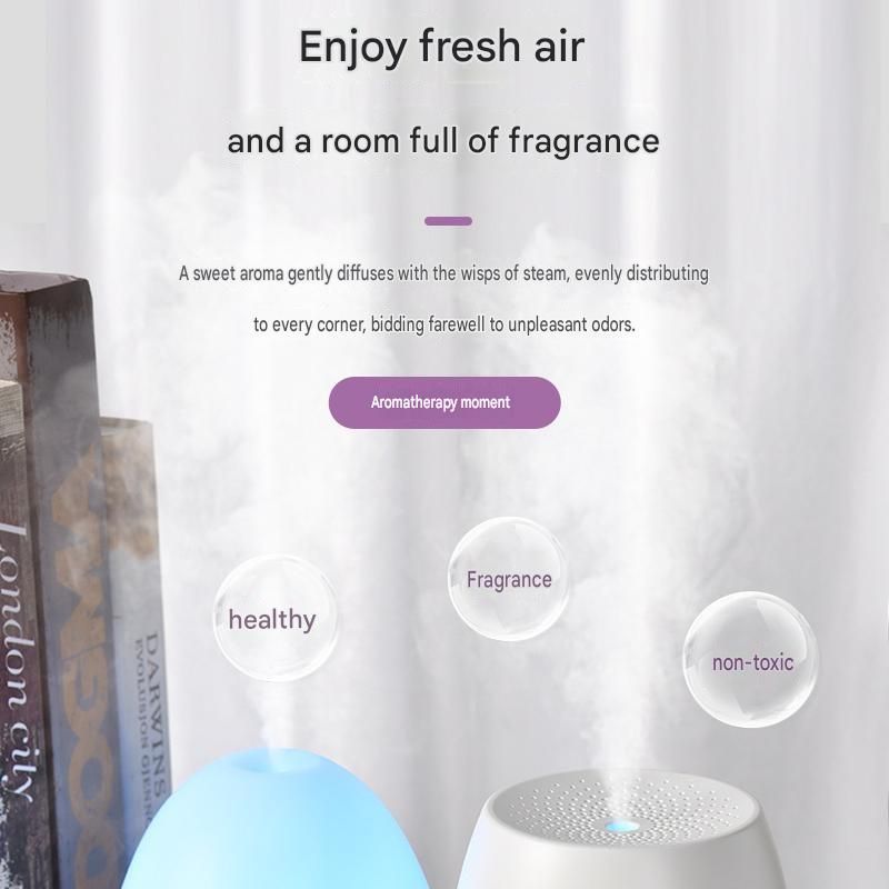 Bud Shaped Aroma Diffuser 150ml, White, with Night Light